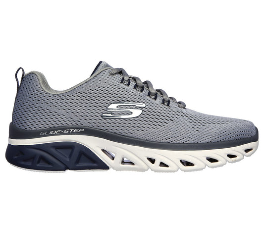Skechers Mens Glide Step Sport Wave Heat Grey Trainers 232168