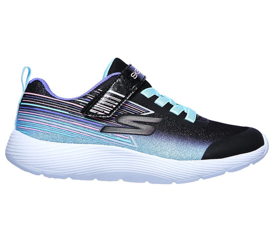 Skechers Kids Dyna-Lite Shimmer Streaks Black Multicoloured Girls Trainers 302456