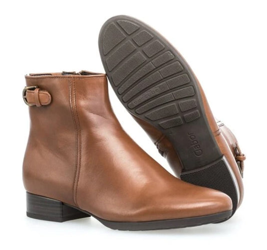 Gabor Ladies Whisky Tan Leather Ankle Boots 32.711.52