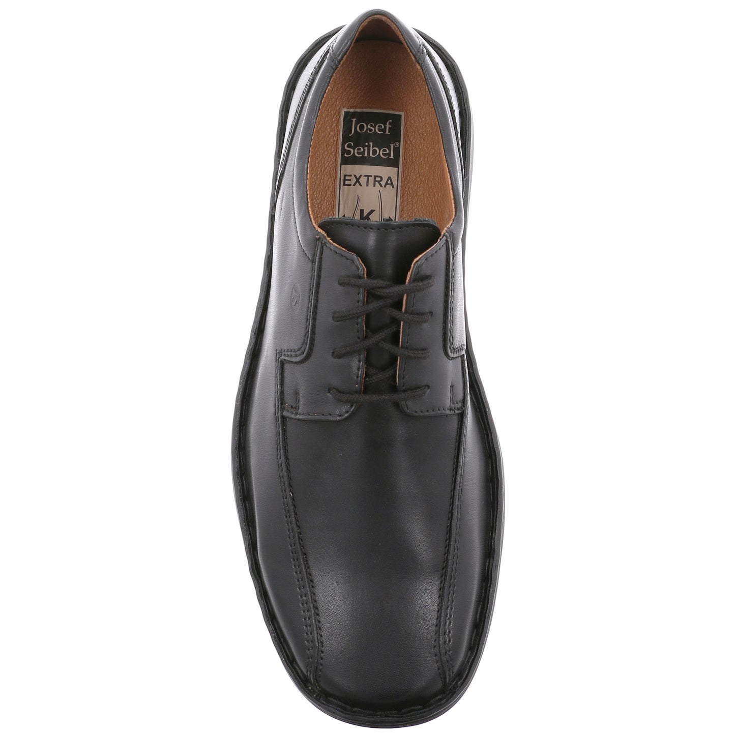 Josef Seibel Mens Burgess Black Wide Fit Shoes 38010 23 600