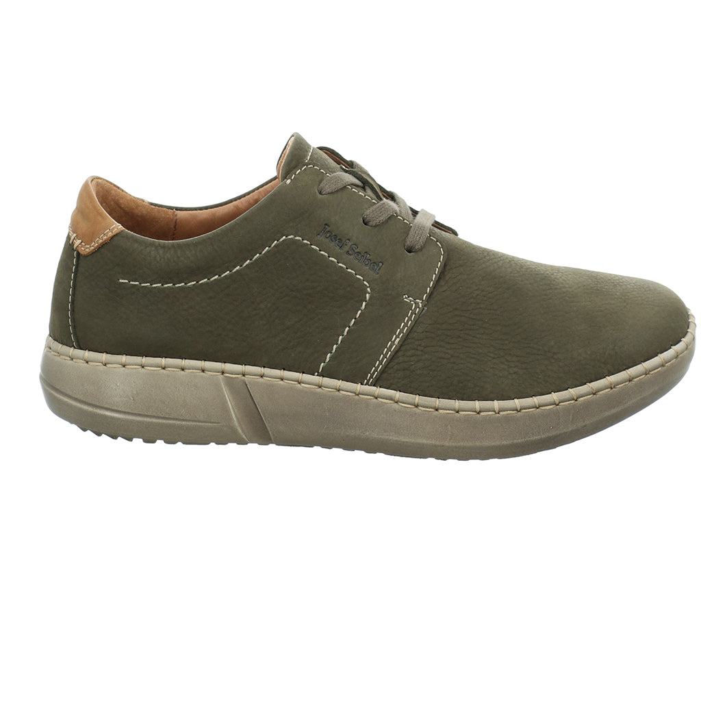 Josef Seibel Mens Louis 01 Green Leather Shoes 38401 796 681