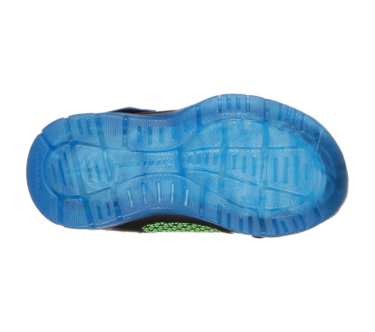Skechers Kids S Lights Illumi-Brights Tuff Track Black & Blue Boys Trainers 401520