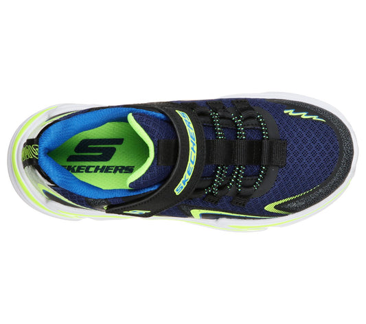 Skechers Kids Wavetronic Black & Navy Blue Boys Trainers 403603L