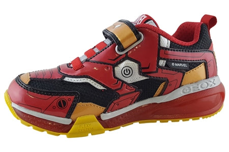 Geox J Bayonyc J35FEC Boys Marvel Black/Red Trainer