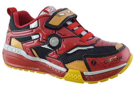 Geox J Bayonyc J35FEC Boys Marvel Black/Red Trainer
