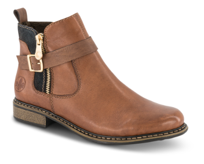 Rieker Z4959-22 Ladies Ankle Boot Chestnut