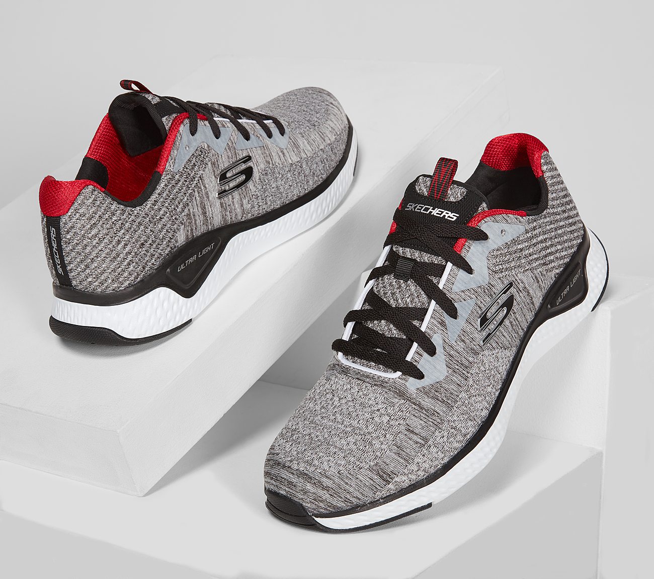 Skechers Mens Solar Fuse Kryzik Grey Sporty Trainers 52758