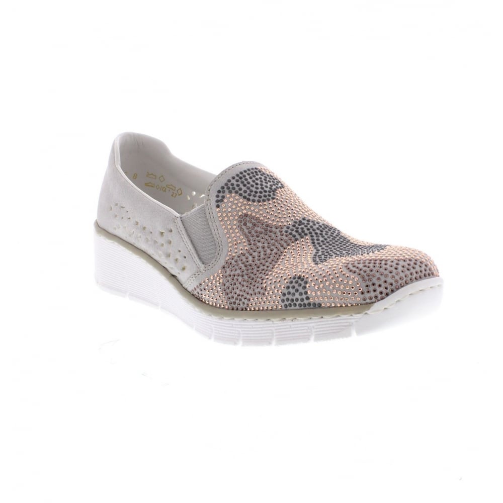 Rieker Ladies 537T1-40 Grey Multi/Grey