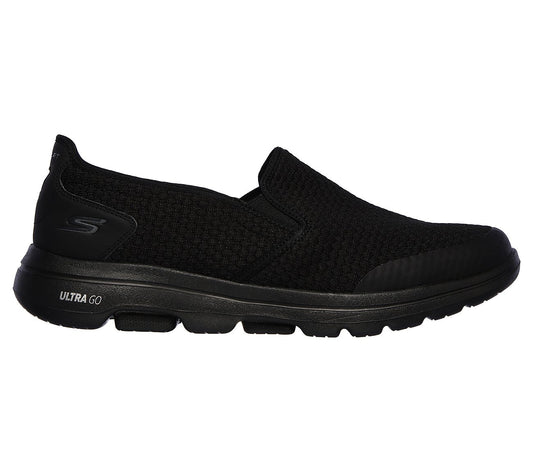 Skechers Mens GOwalk 5 Apprize Black Slip On Trainers 55510