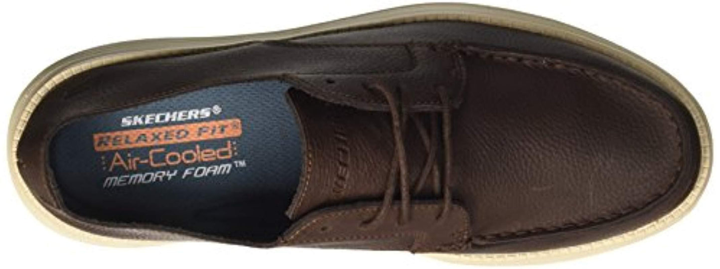 Skechers Mens Status Lerado Brown Shoes 65504