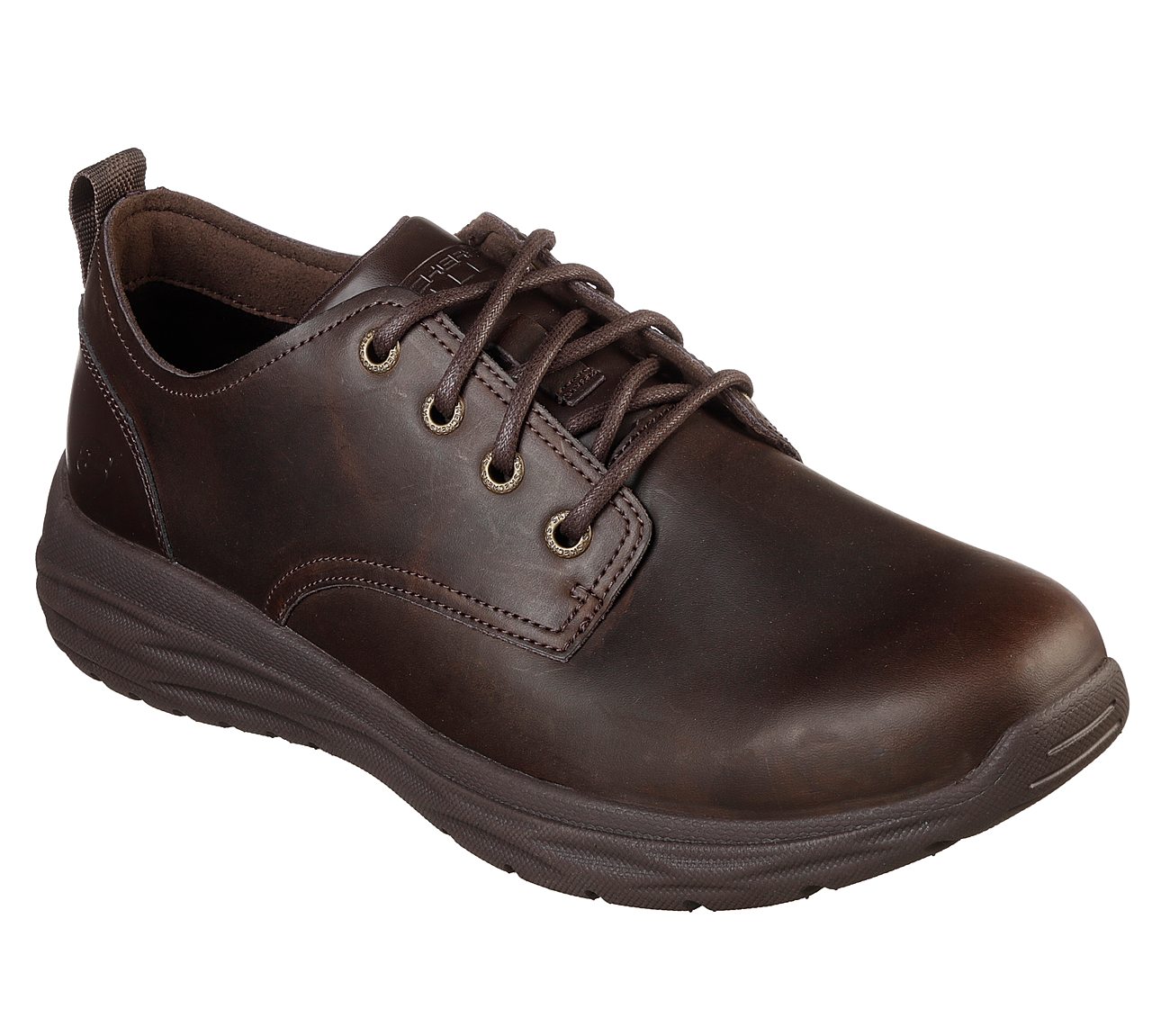 Skechers Mens Harsen-Artson Brown Chocolate 65764 – Chequers Shoes