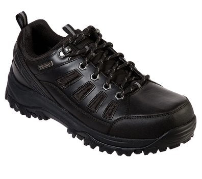 Skechers Mens Relment-Semego Waterproof Low Hiking Black Trainers 66100