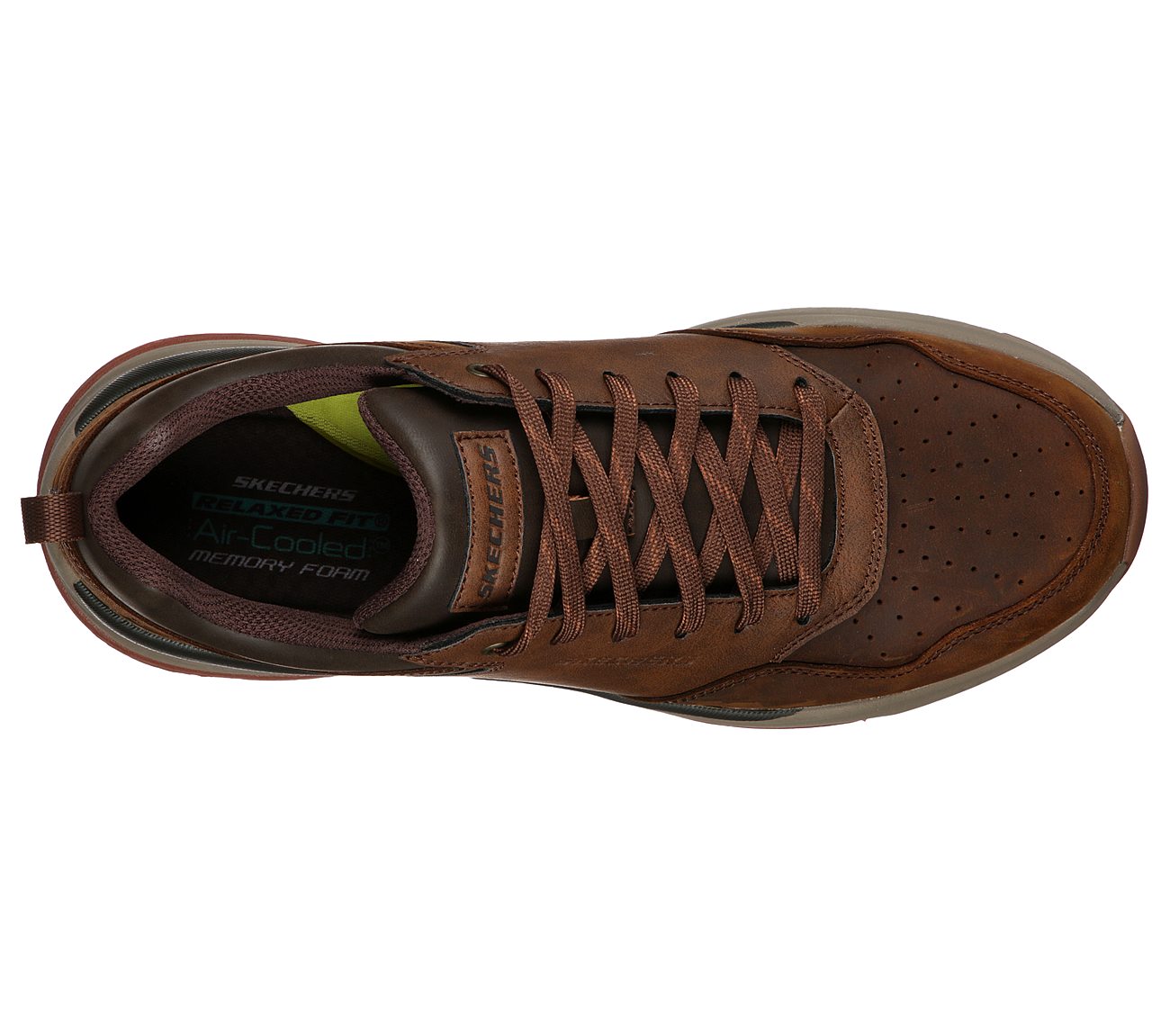 Skechers Mens Benago - Treno Dark Brown Trainers 66204