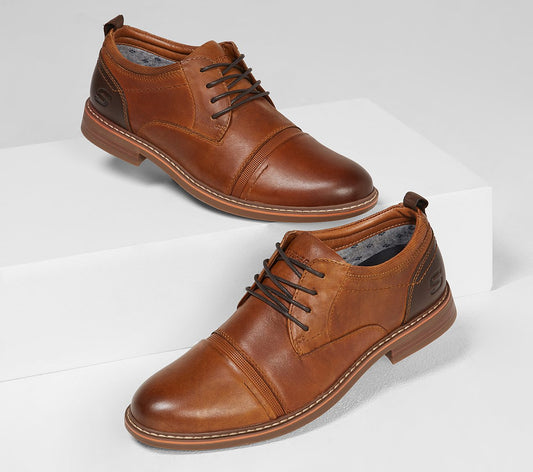 Skechers Mens Bregman Selone Brown Shoes 66402