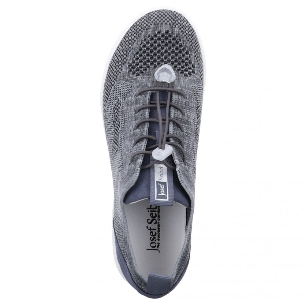 Josef Seibel Ladies Sina 65 Blue Jeans Knitted Trainer Shoes 68865-325-540