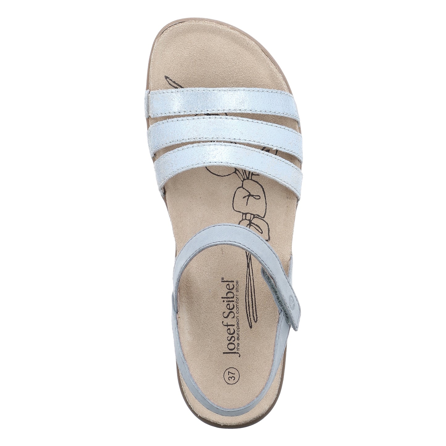 Josef Seibel Ladies Riley 01 Blue Strappy Sandals 69701 982 520