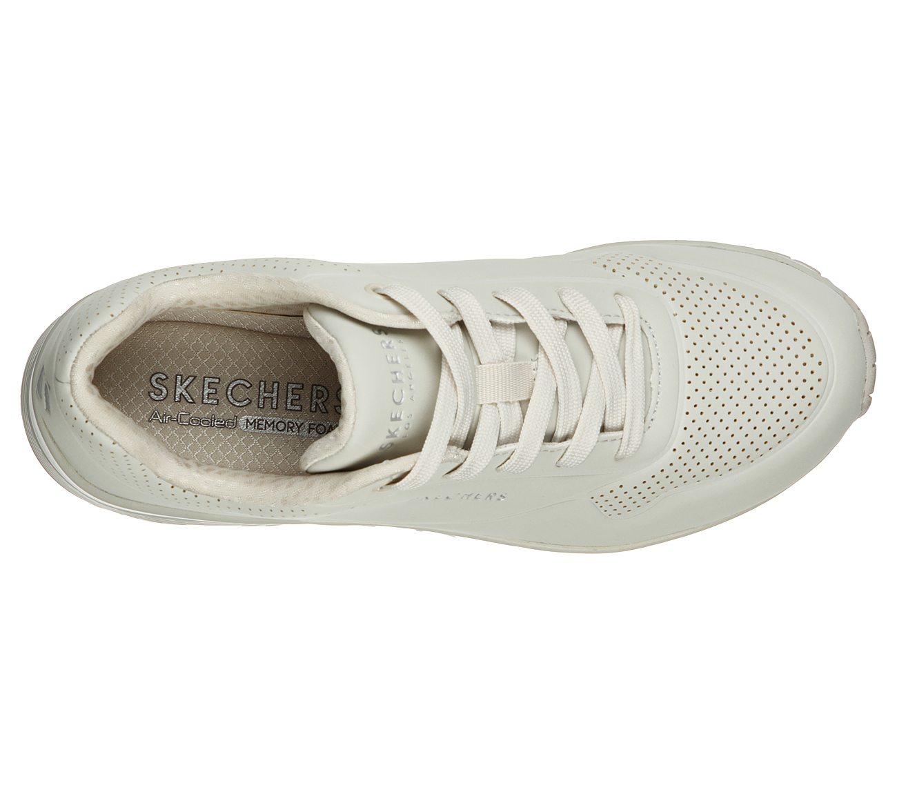 Skechers Ladies 73690 OFWT Street Uno Stand on Air Off White Trainers