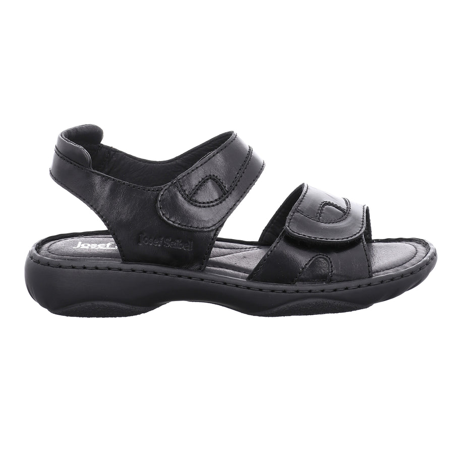 Josef Seibel 76444-43-100 Ladies Black Leather Sandals