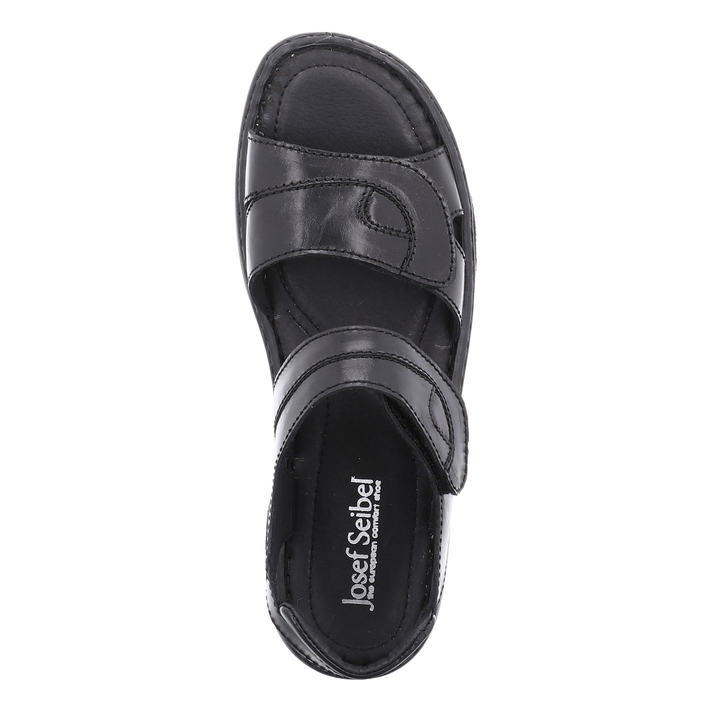 Josef Seibel 76444-43-100 Ladies Black Leather Sandals
