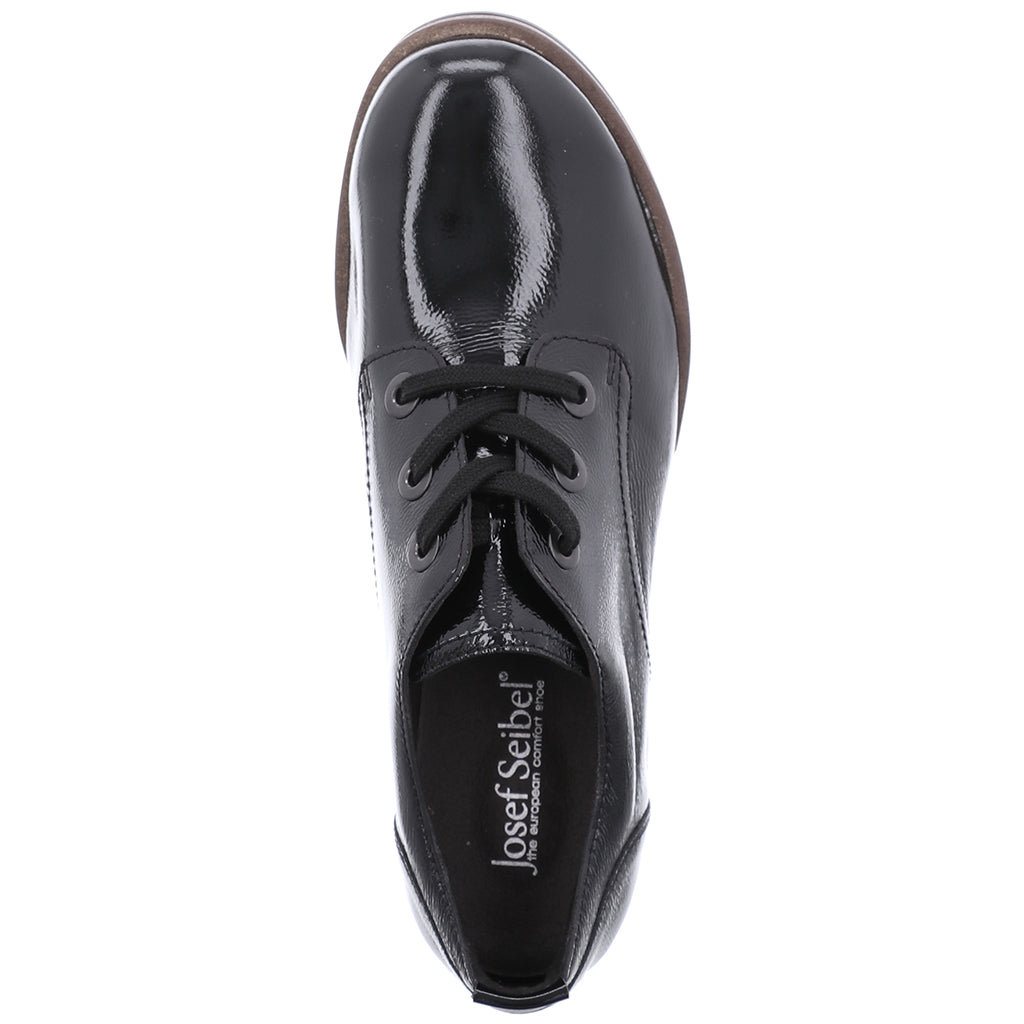 Josef Seibel Ladies Sanja 08 Ladies Black Patent Shoes 76508 65 100