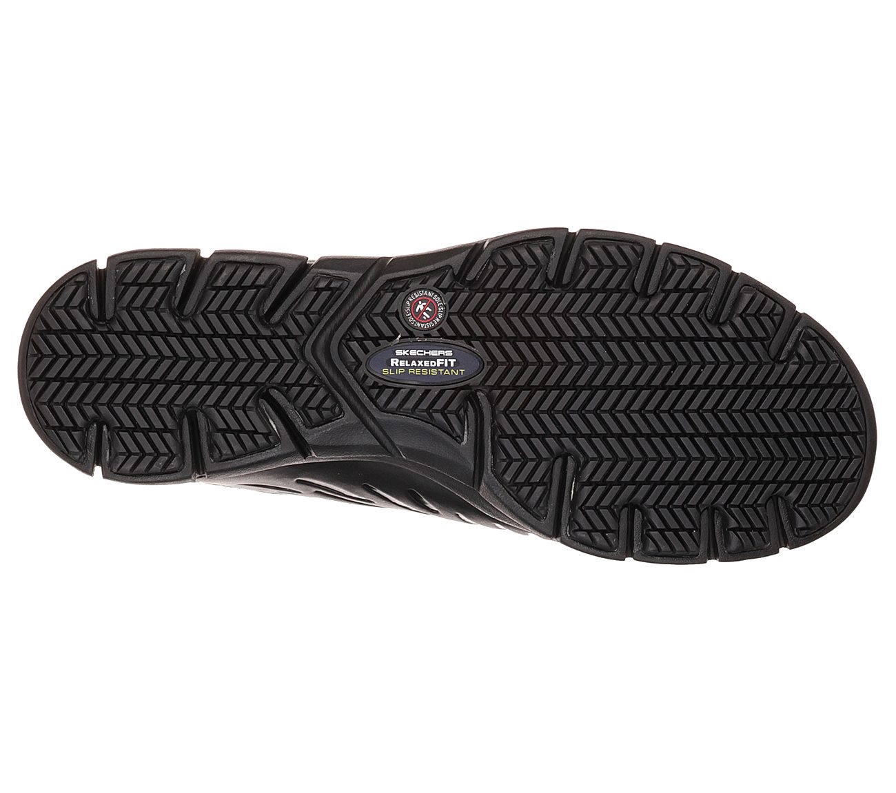 Skechers Ladies Relaxed Fit Eldred SR Black Trainer Shoes 76551EC
