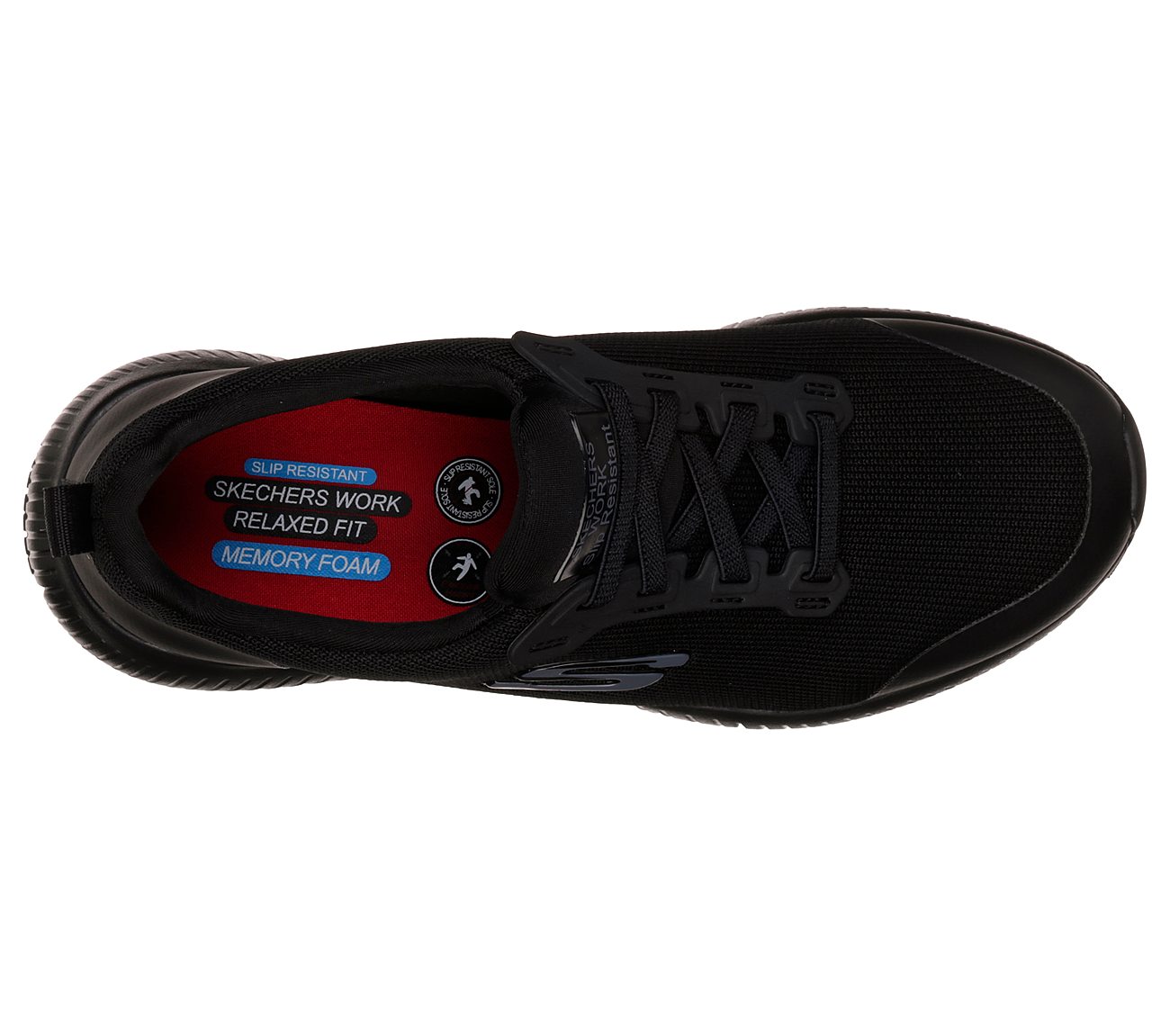 Skechers Ladies Work Squad SR Black Trainers 77222EC