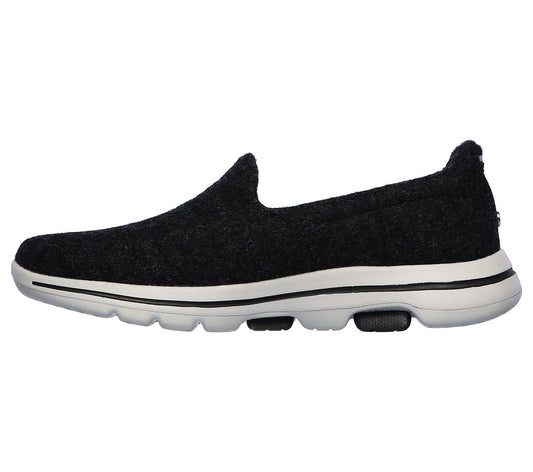 Skechers Ladies Go Walk 5 Overland Black Trainers 78914