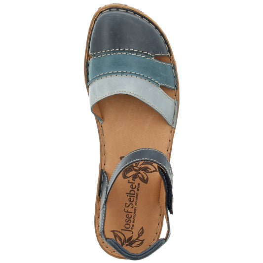 Josef Seibel Ladies Rosalie 44 Blue Closed Toe Sandals 79544 727 532