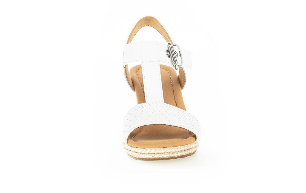 Gabor 82.824.50 Ladies Wedge Sandal Weiss (Jute)