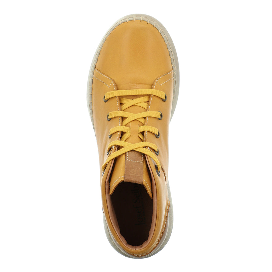 Josef Seibel Ladies Louisa 07 Yellow Leather Ankle Boots 85707 162 851