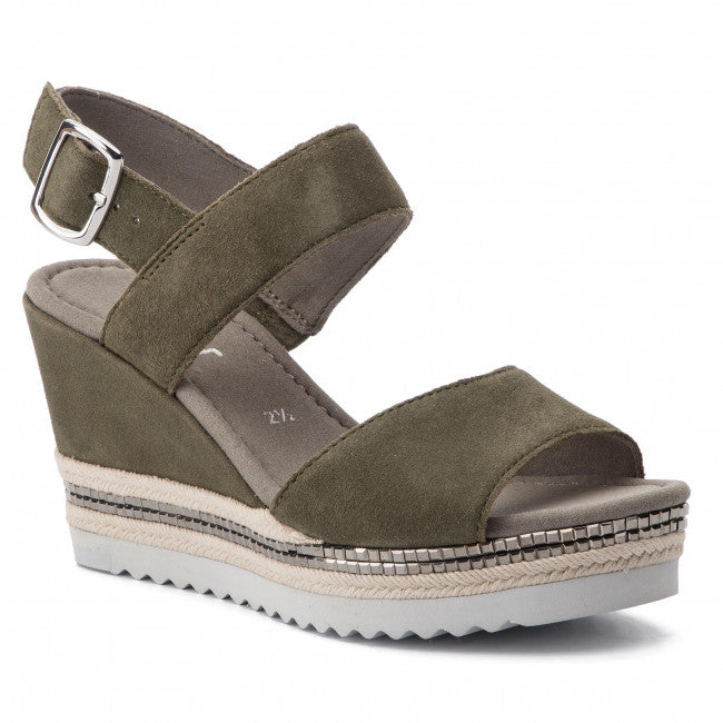 Gabor Ladies Wicket Olive Green Wedge Heels 85.790.15