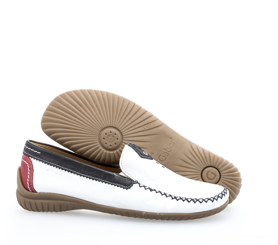 Gabor California Ladies White/Multi Mocasins 86.090.69