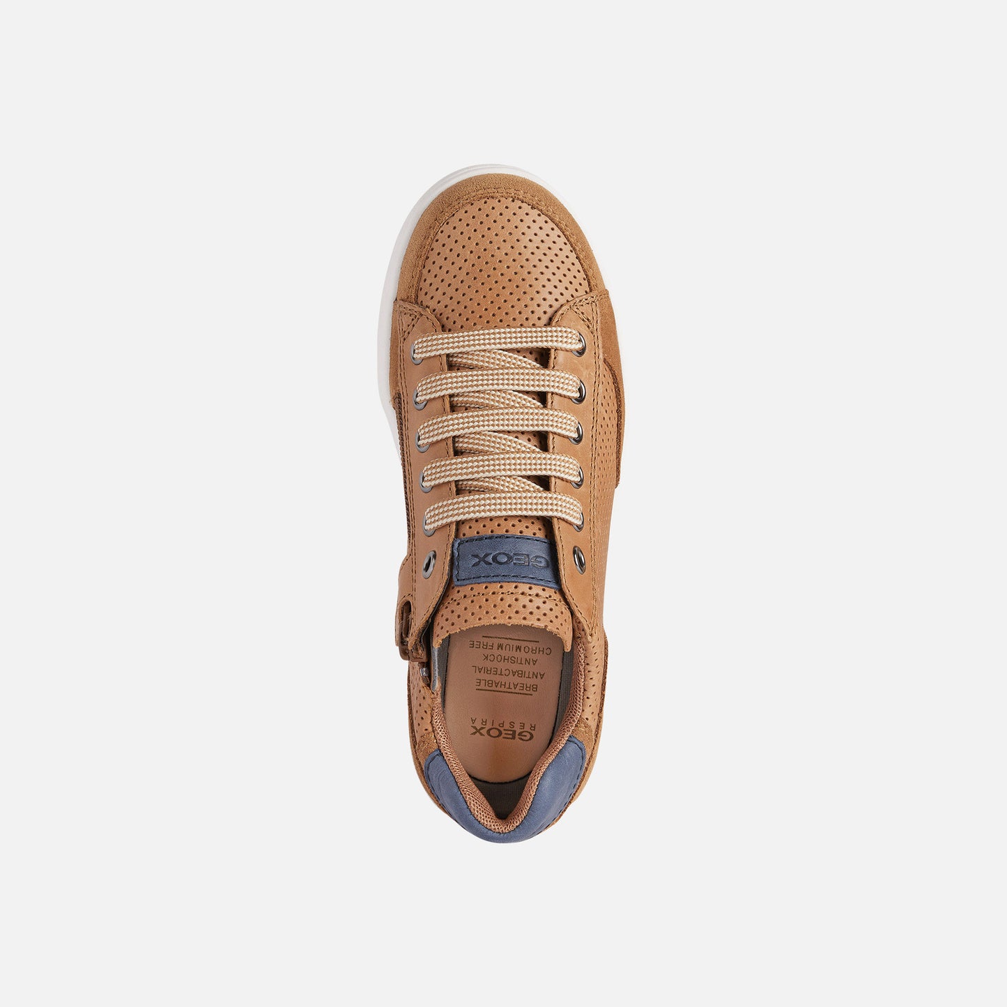 Geox Boys J Djrock J255VB Cognac/Navy Leather/Suede