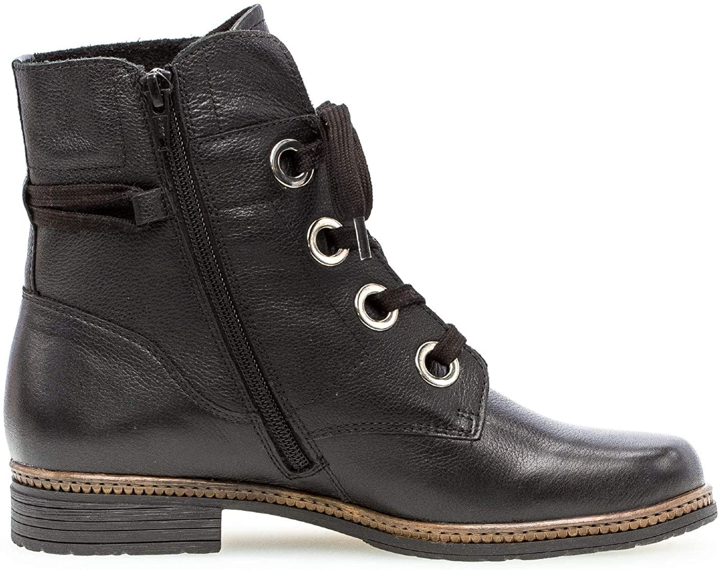 Gabor Ladies Noodle Black Lace-Up Boots 34.672.20