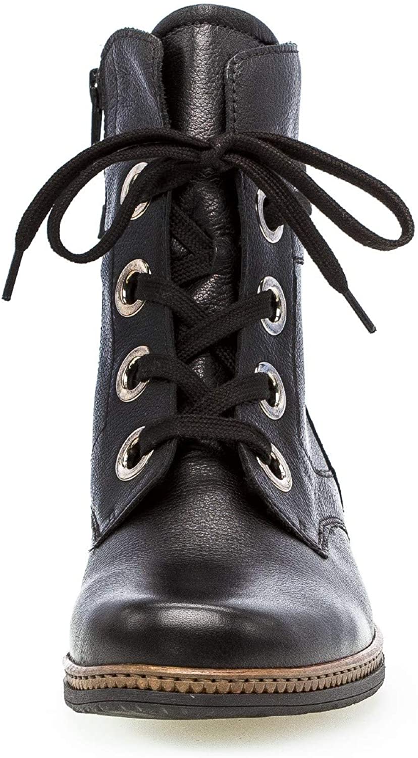 Gabor Ladies Noodle Black Lace-Up Boots 34.672.20
