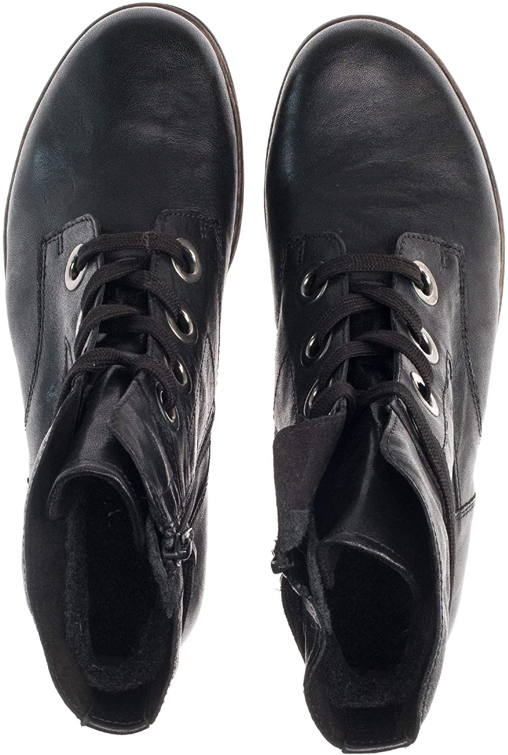 Gabor Ladies Noodle Black Lace-Up Boots 34.672.20