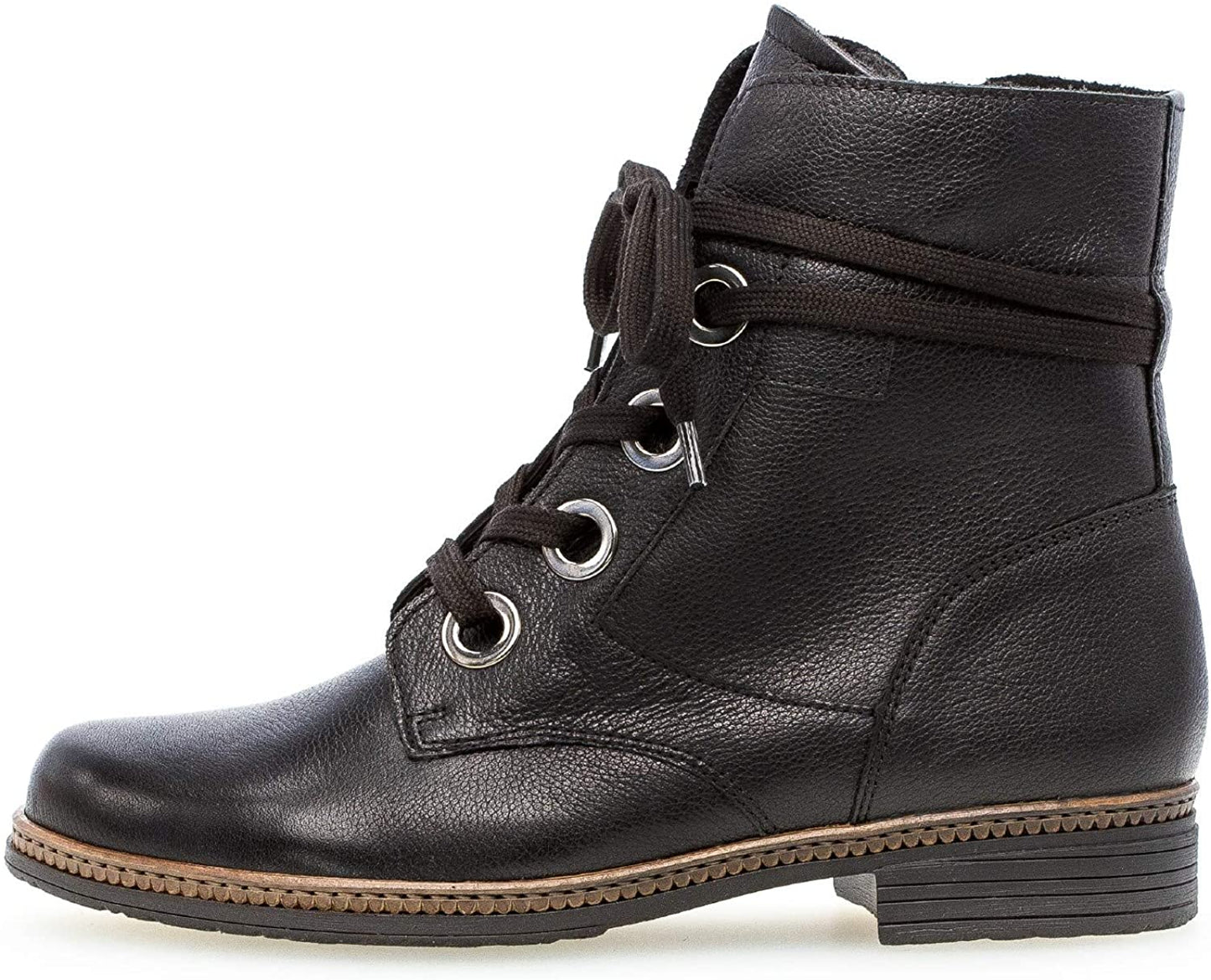 Gabor Ladies Noodle Black Lace-Up Boots 34.672.20