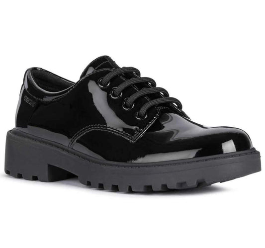 Geox J0420C Casey Kids Black Patent