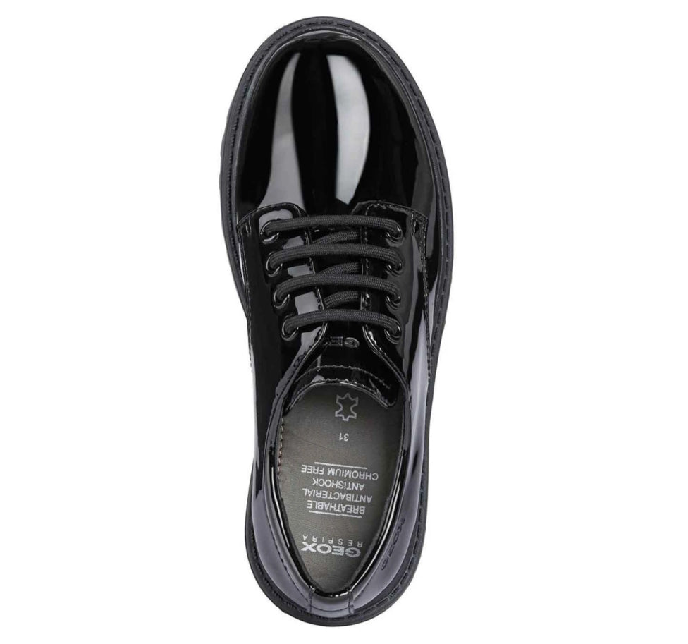 Geox J0420C Casey Kids Black Patent