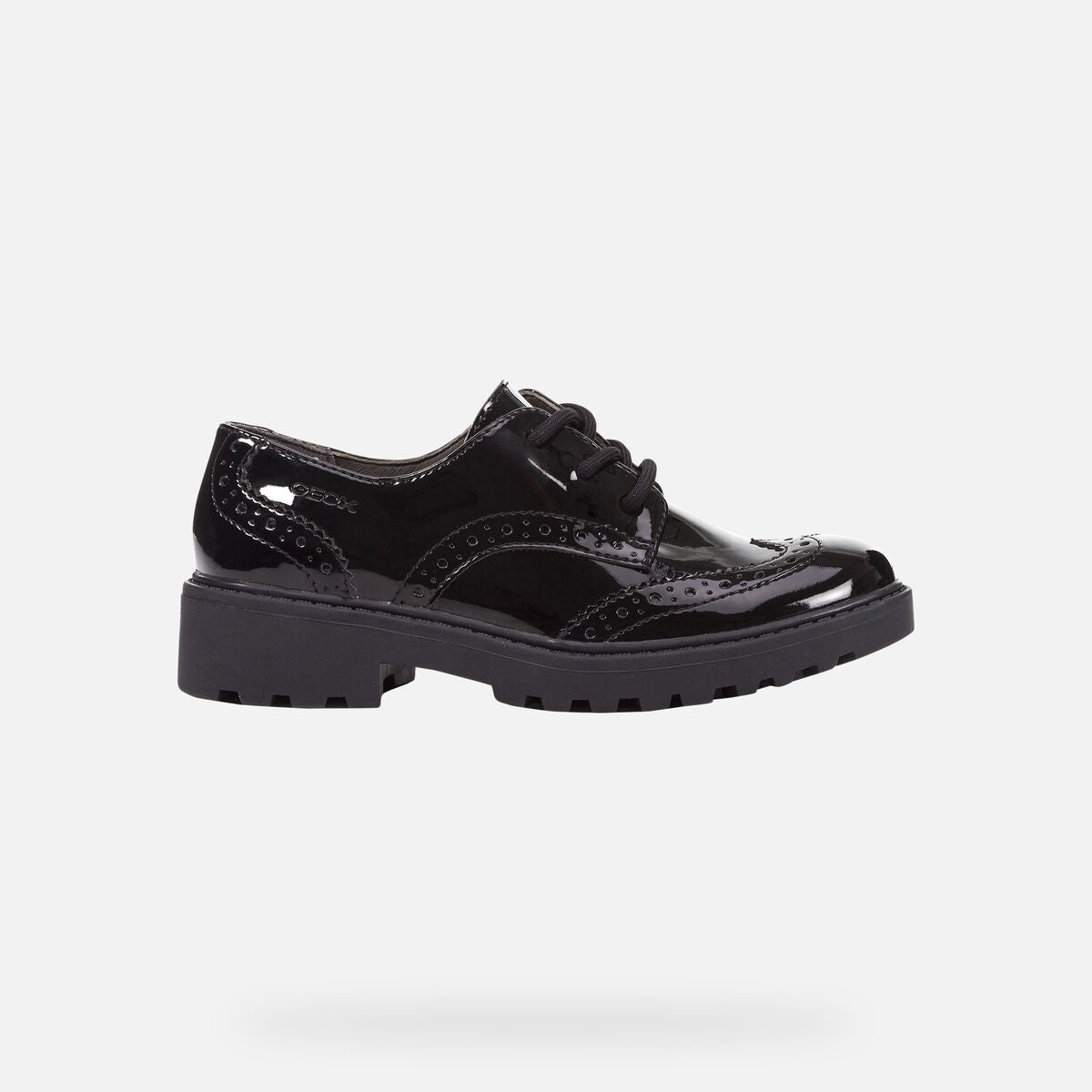 Geox J6420N Casey Girls Black Patent