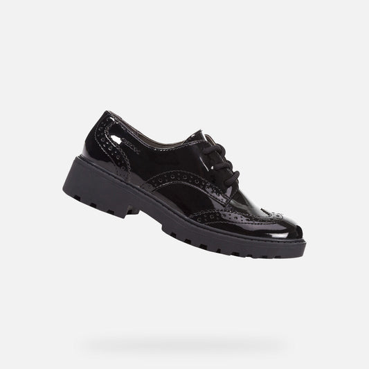 Geox J6420N Casey Girls Black Patent