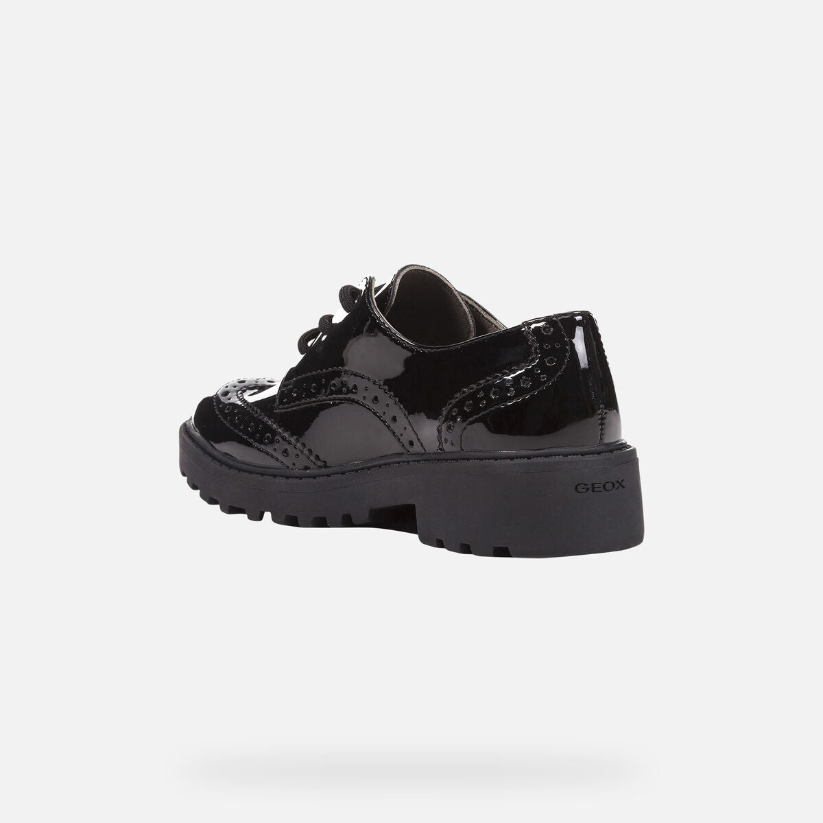 Geox J6420N Casey Girls Black Patent