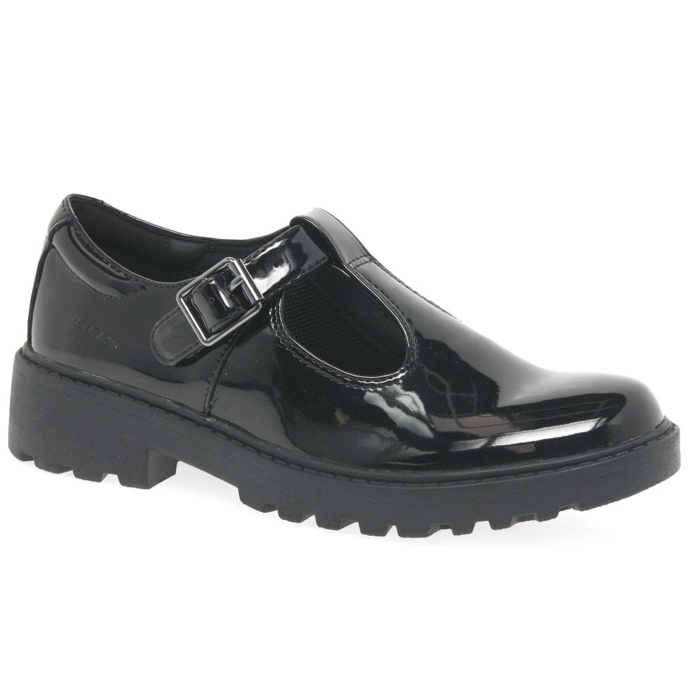 Geox J6420O J Casey G O Girls Black Synt.Pat
