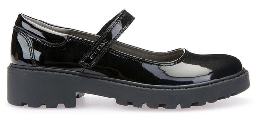 Geox J6420P Casey Girls Black Patent