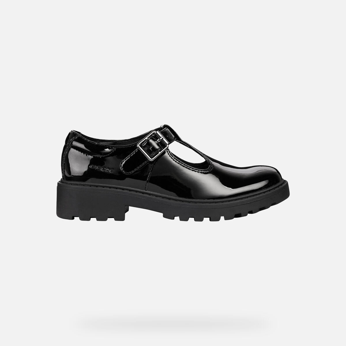 Geox J8420E Casey E Black Pat Black Patent