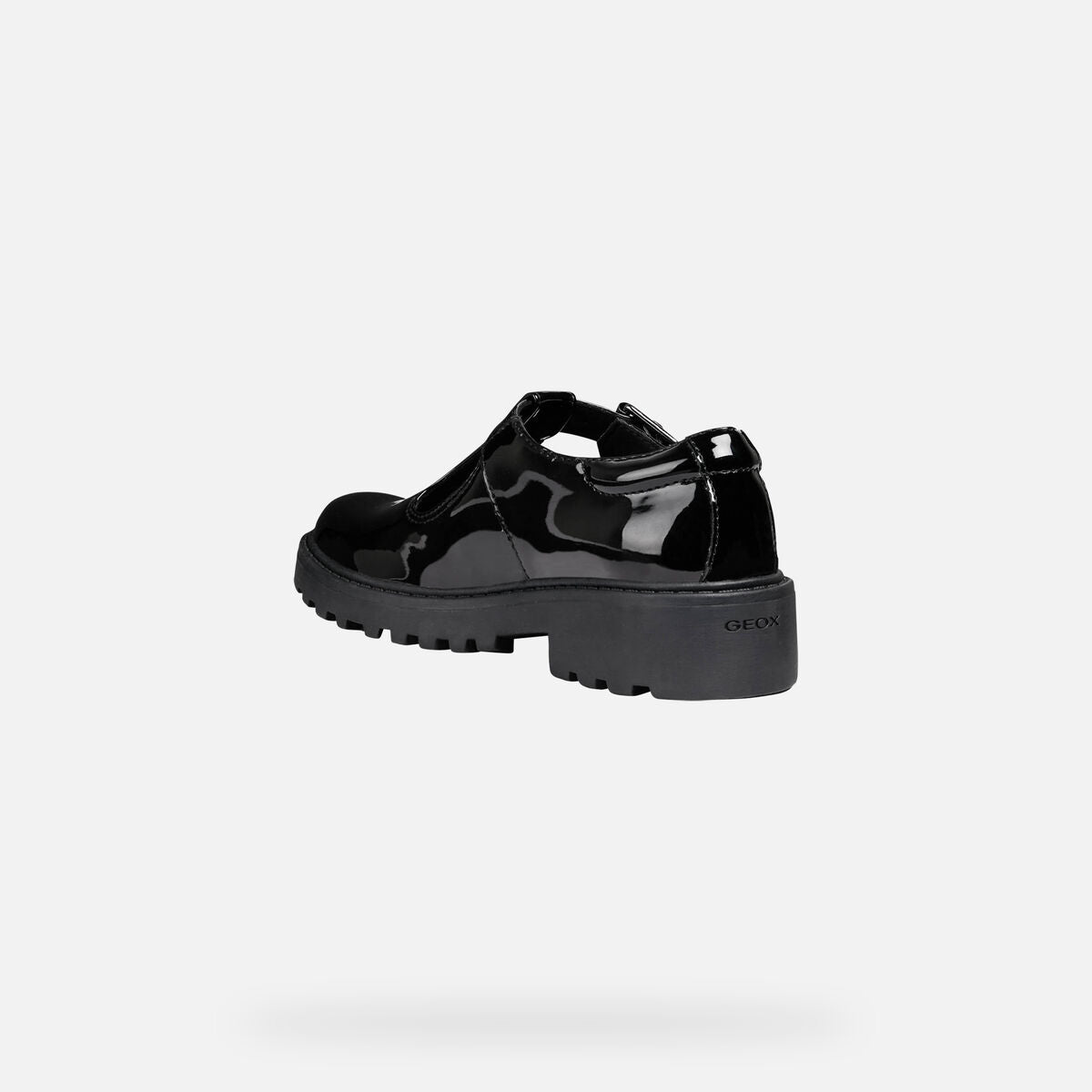 Geox J8420E Casey E Black Pat Black Patent