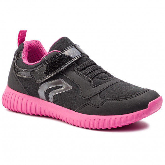 Geox J846Db Waviness Black/Fuchsia