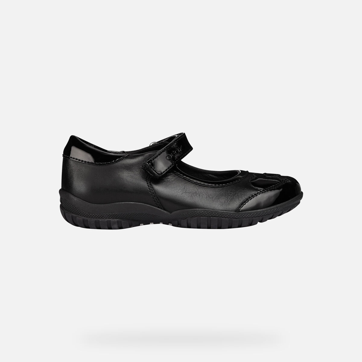 Geox J84A6B Shadow Girls Black Leather/Patent