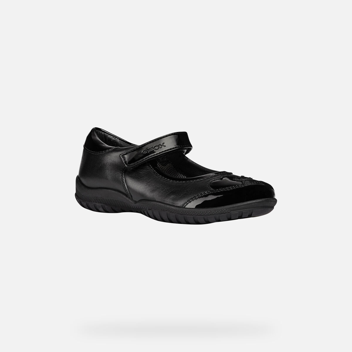 Geox J84A6B Shadow Girls Black Leather/Patent
