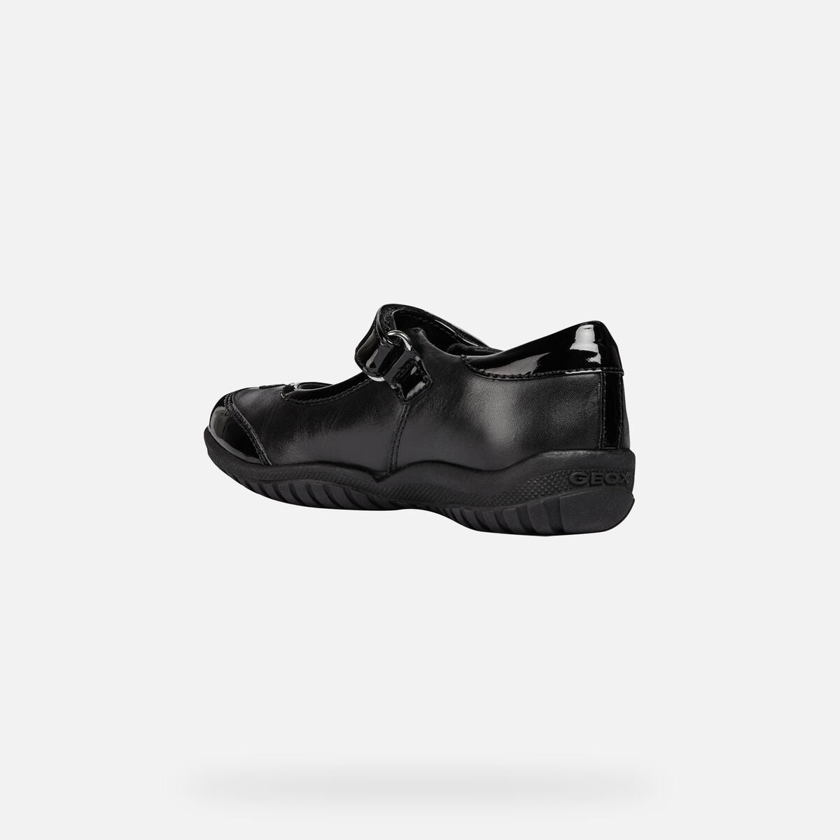 Geox J84A6B Shadow Girls Black Leather/Patent